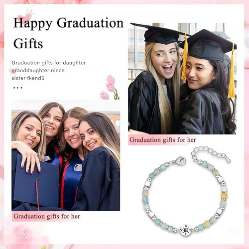 Graduation Gifts for Her 2026, Graduation Bracelet with Compass 5th 6th 8th Grade High Middle School College Graduates Gifts for Her Daughter Granddaughter - Image 5
