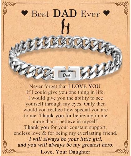 EFVISD Cuban Link Chain Bracelet Gifts for Boys Men Stocking Stuffers by EFVISD