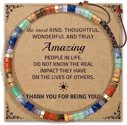 AGOT Thank You Gifts for Women: Teacher Appreciation Office Gifts for Coworkers Employee Boss Lady Manager Colleague Natural Stone Bracelet by AGOT