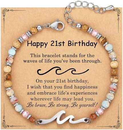 AryaHozel Wave Bracelets for Women, Birthday Gifts for Women, Jewelry Gift for Her Best Friend Sister Mom Daughter - Christmas Valentines Day Easter Graduation Birthday Gifts Ideas by AryaHozel