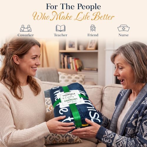 WRAPIX Thank You Gifts for Women Men - Soft Fleece Throw Blanket 60x80 in - Image 2