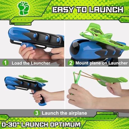 Fuwidvia 6 Pack Airplane Launcher Toys, LED Foam Airplane Toys for Kids - Image 5
