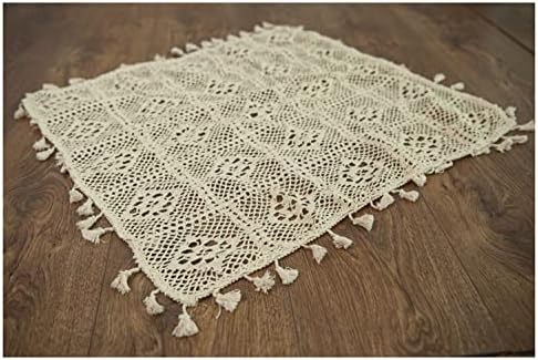 Honra Baby Photoshoots Props Blanket Newborn Photography Crochet Rug Photo Posing Layer Vintage (Cream E) by Unknown