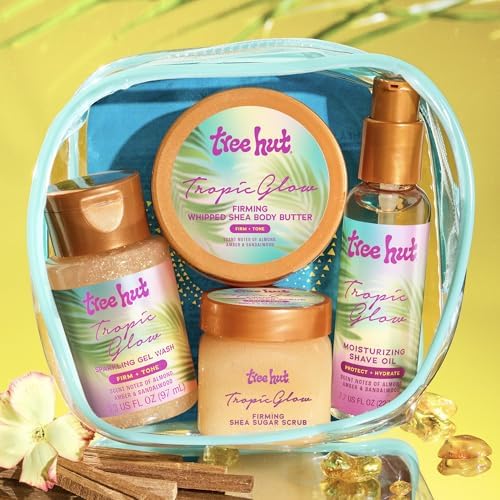 Tree Hut Mini Tropic Glow Everything Shower Gift Set, Exfoliating Sugar Scrub, Foaming Gel Wash & Whipped Body Butter, Hydrating Self-Care Kit for Soft, Glowing Skin (Pack of 2) - Image 3