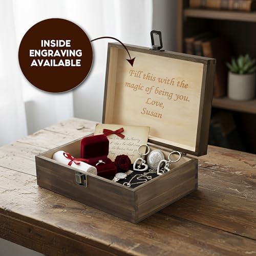 Personalized Monogram Keepsake Box, Engraved Gift for Men & Groomsmen - Image 5