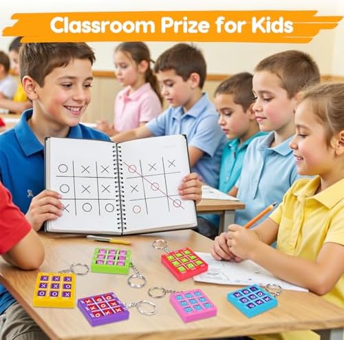 24PCS Tic Tac Toe Game Party Favors Goodie Bags Stuffers for Kids 4-8 8-12 - Image 4