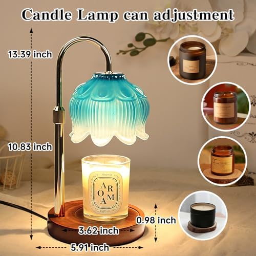 GEEZO Fragrance Candle Warmer Lamp，Electric Candle Warmer with Timer & Dimmer，Mom Christmas Birthday Gifts for Women, House Warming Gifts New Home Bedroom Decor - Image 5