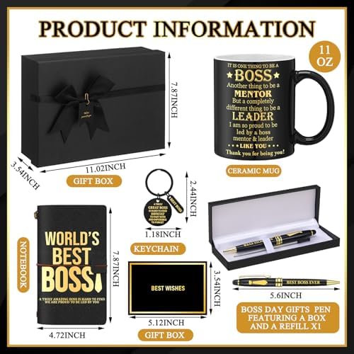 Shellwei 6 Pcs Best Boss Gift for Men Thank You Gifts for Boss Male - Image 2