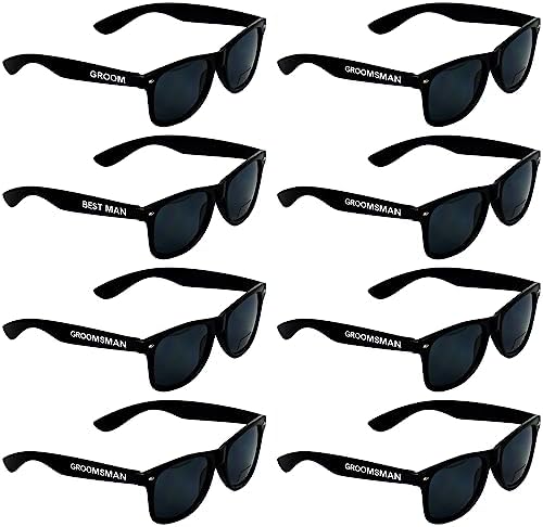 Groomsmen Sunglasses for Men - Wedding Sunglasses for Groomsman Proposal Gifts, Bachelor Party Favors by BachpartyGifts