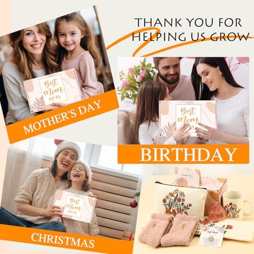 DHQH Mother’s Day Gifts for Mom from Daughter Son, Mama Birthday Gifts Set, 11oz Coffee Mug with Tote Bag, Mama Necklace for Women - Image 6