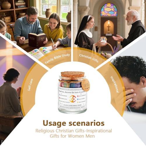 Prayer Cards Bible Verse Jar,Spiritual Christian Baptism Confirmation Gifts - Image 5