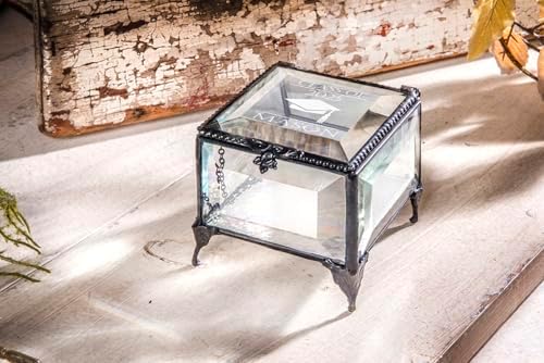 Graduation Keepsake Box Class of 2026 Personalized Name, Clear Beveled Glass Jewelry Box, Engraved Memory Box with Graduation Cap, Senior Gift 2026 - Image 5