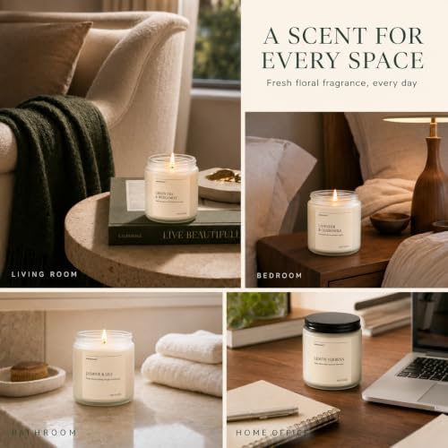 Scented Candles Gift Set for Women, 8 Pack Soy Wax Jar Candles - Image 5