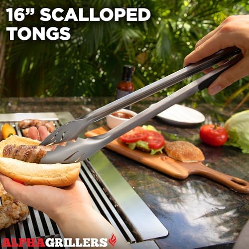 Alpha Grillers Grill Tools Set, BBQ & Grilling Accessories Outdoor Utensils - Image 4