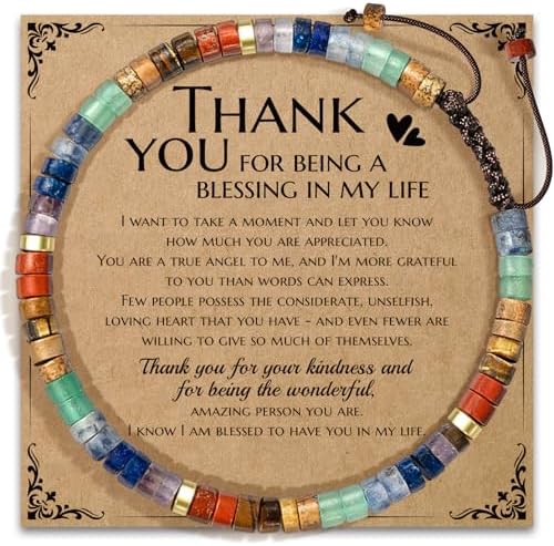 AGOT Thank You Gifts for Women: Teacher Appreciation Office Gifts for Coworkers Employee Boss Lady Manager Colleague Natural Stone Bracelet by AGOT