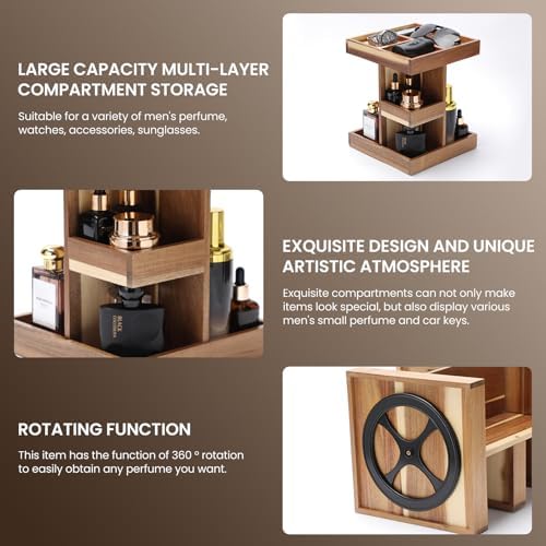 EXIN DECHEN Cologne Organizer for Men,Cologne Stand,Birthday Gifts for Men - Image 3