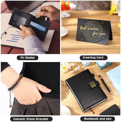 13 Pcs Birthday Gifts Baskets for Men Gifts Set for Christmas, Dark Gray - Image 5