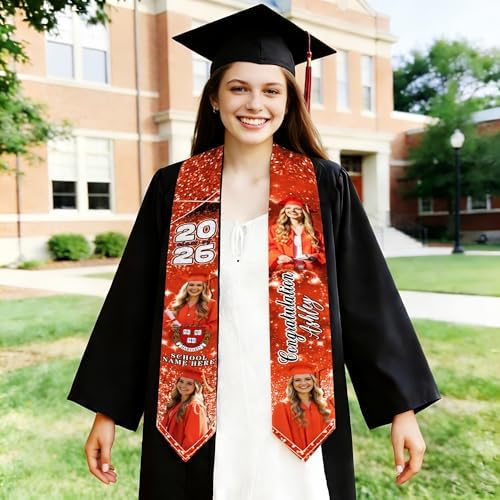 D-Story RN Graduation Stole Custom Nursing Stole Registered Nurse BSN MSN Graduation Sash Class of 2026 - Image 6