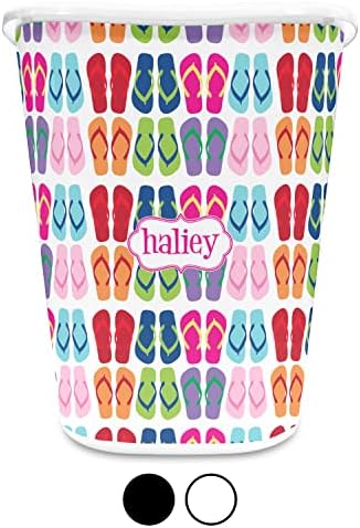 Personalized Flipflop Waste Basket - Single Sided (Black) - Image 4
