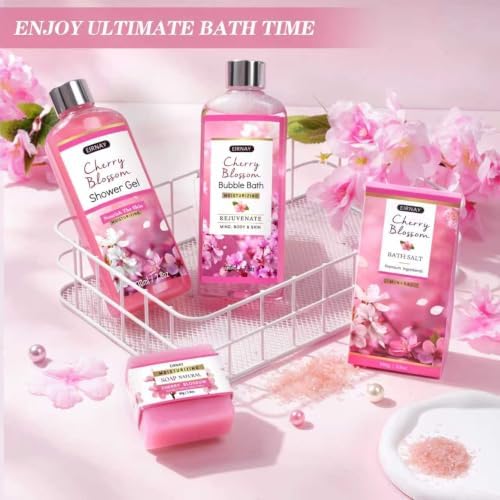 Gifts For Women - 15 PCS Cherry Blossom Birthday Gift Basket for Women - Image 3