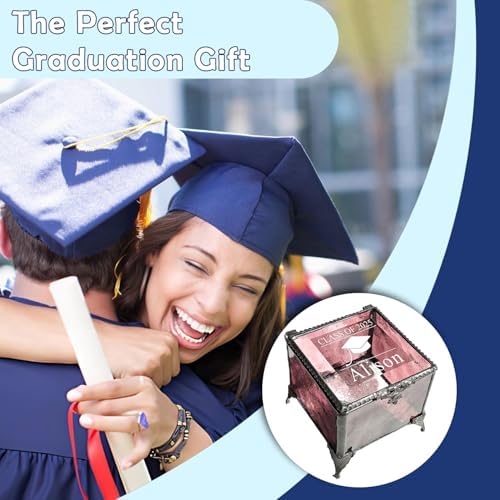Personalized Graduation Glass Jewelry Box Keepsake 2026 Graduation Gift For Her - For High School Or College Grad - Class Of 2026 Gifts For Daughter Graduation Rings For Women Graduation Gifts - Image 6