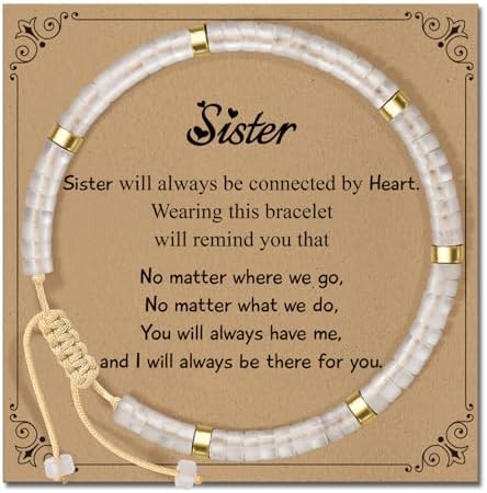 Inspirational Christmas Bracelet Gifts for Women: Healing Natural Stone Bracelet - Thinking of You Get Well Soon Birthday Gifts for Friend Sister Bestie BFF by ZOKCC