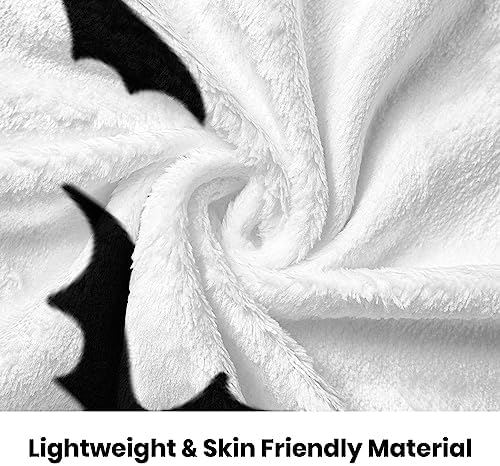 Halloween Bat Throw Blanket Super Soft Warm Bed Blankets for Couch Bedroom Sofa Office Car, All Season Cozy Flannel Fuzzy Blanket for Girls Boys Adults, 80"X60" - Image 7