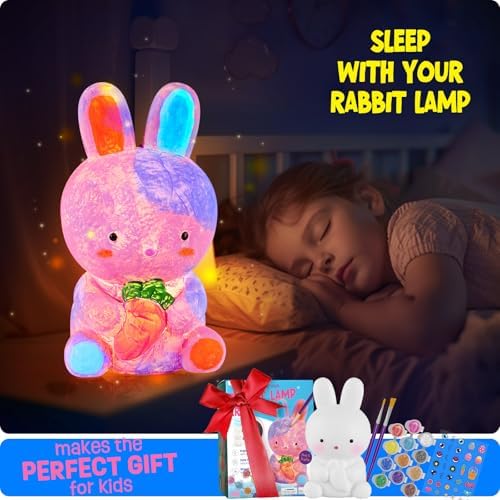 Paint Your Own Bunny Lamp Kit, Crafts for Kids Ages 6-12, Gifts for Girls - Image 6