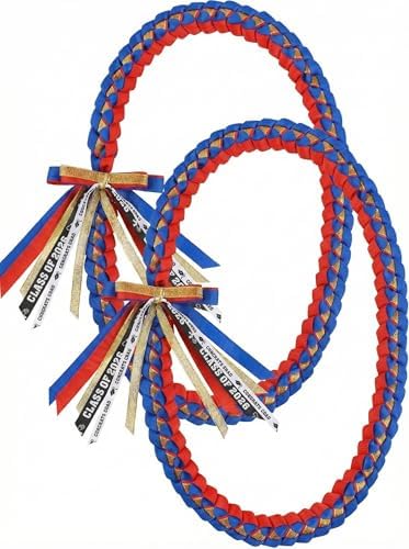 TFTAFAN Graduation Ribbon Lei Graduation Leis Necklace Class of 2026 Graduation Necklace Braided Necklace Graduation Gift Party Accessories for Women and Men by Unknown