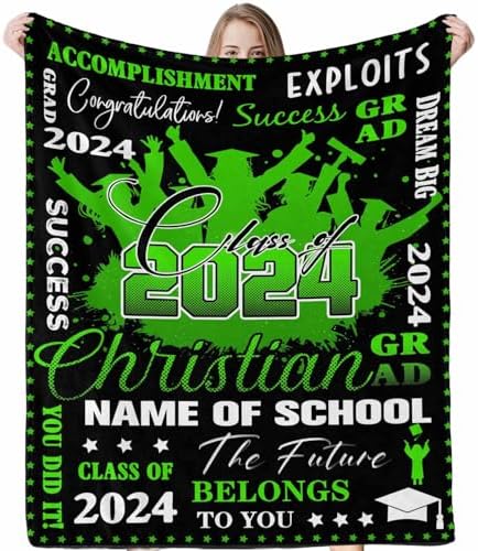 Personalized Blankets College Graduate Gifts for Her, Soft Personalized Blanket with Pictures College Graduation Gifts 2024 Personalized Graduation Blanket Graduation Blanket 32x48inch by Unknown