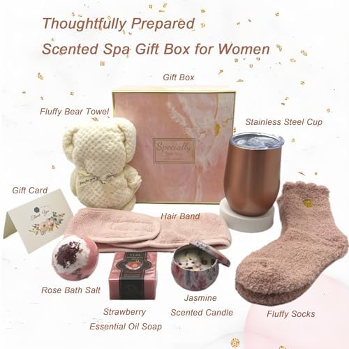 Spa Gift Baskets for Women,Luxury Self Care Gifts for Mom,Get Well Soon Gifts for Friend,Thank You Relaxing Box Gifts for Women 20th,30th,40th,50th,60th 70th 75th Birthday,Anniversary - Image 2