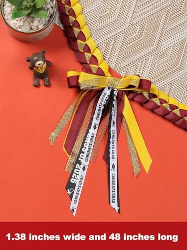 TFTAFAN Graduation Ribbon Lei Graduation Leis Necklace Class of 2026 Graduation Necklace Braided Necklace Graduation Gift Party Accessories for Women and Men - Image 4