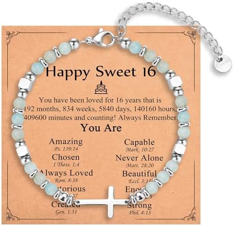 Religious Cross Bracelet for Women Girls, Christian Gifts by IKIATY