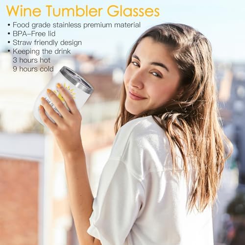 Birthday Gifts for Women, Sending Sunshine Christmas Gifts, Get Well Soon Gifts Basket Care Package Unique Spa Gifts Box with Wine Glasses for Thinking of You Her Sister Best Friend - Image 3