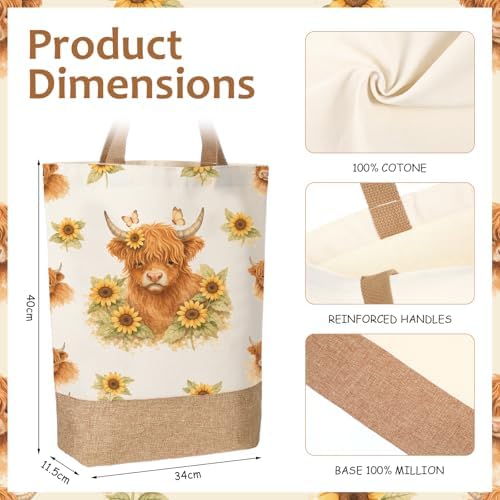 Sadnyy 6 Pcs Highland Cow Gift Sets for Women Unique Highland Cow Gift Set - Image 4