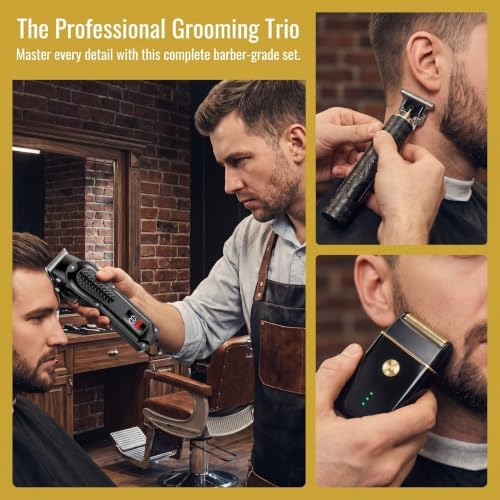 Hair Clippers for Men, Hair Clipper Trimmer with LED Display, Cordless Hair Clipper Shaver Beard Trimmer, Hair Cutting Set, Holiday Gift for Father's Day - Image 5