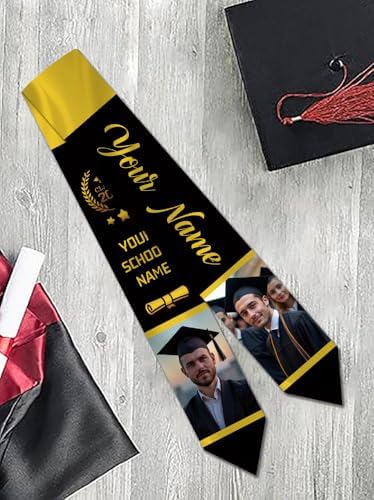 Dicodes Custom Graduation Stole Class of 2026 Personalized Graduation Sash Graduation Gift and Keepsake with Photo Text - Image 7