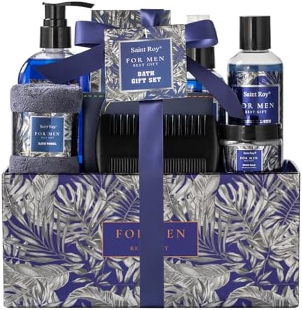 Mens Gift baskets, Birthday Gifts Spa Kit for Men Classic Perfume Bath Gift by SaintRoy