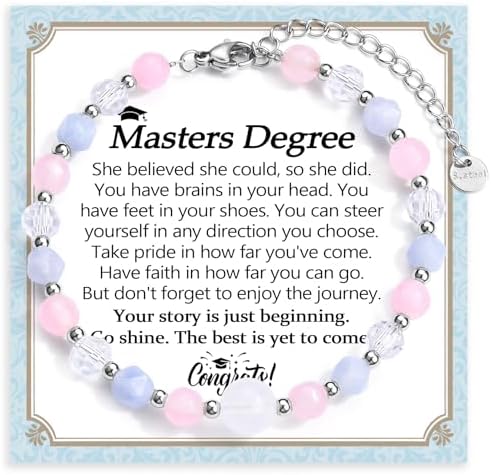 EPIRORA Graduation Gifts Bracelets for Her, Colorful Beaded Bracelets for Women, Class of 2026 Grad Gifts for 5th 8th Grade, Elementary Middle High School, College & Master Degree with Graduation Card by EPIRORA