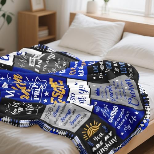 Grandson Gifts from Grandma, Blanket for Grandson 60"x50" Soft Throw - Image 4