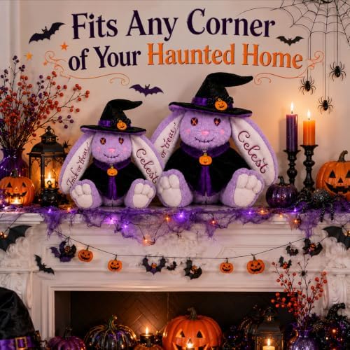Personalized Bunny Halloween Stuffed Animal,Custom Plush Rabbit with Name - Image 2