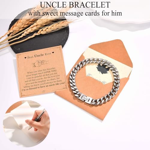 EFVISD Cuban Link Chain Bracelet Gifts for Boys Men Stocking Stuffers - Image 3