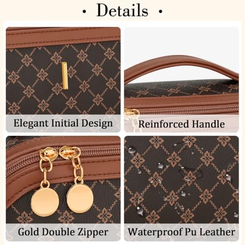 Initial Makeup Bag Personalized Gift for Women Teen Girls - Image 4