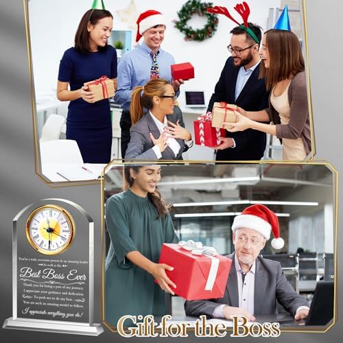 Landical Boss Clock Gifts Acrylic Boss Birthday Gifts for Men Women - Image 3