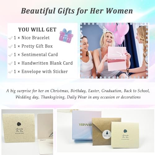 Gifts for Women, Cool Waves Bracelet Christmas Birthday Gift for Happy Birthday 21st, 30th, 40th, 50th, 60th Birthday Gift Ideas for Women Ladies Bestie Friend Sister Mom Daughter Wife Grandma - Image 6