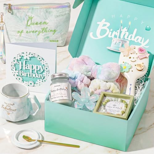 Birthday Gifts for Women, Birthday Gift Basket, Self Care Gift Box, Green by MUGIQUE
