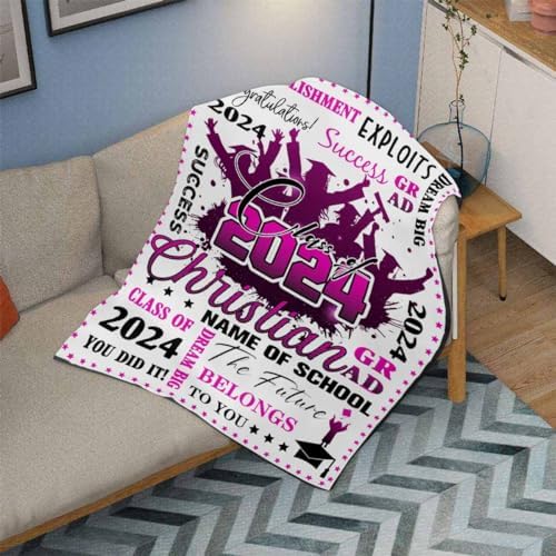 High School Graduation Graduation Gifts Men 2024 Graduation Blanket Graduation Blanket Customized Blanket Congratulations Gift High School Graduation 32x48inch - Image 3