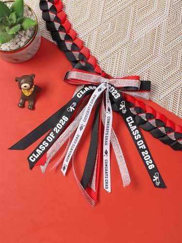 TFTAFAN Graduation Ribbon Lei Graduation Leis Necklace Class of 2026 Graduation Necklace Braided Necklace Graduation Gift Party Accessories for Women and Men - Image 4