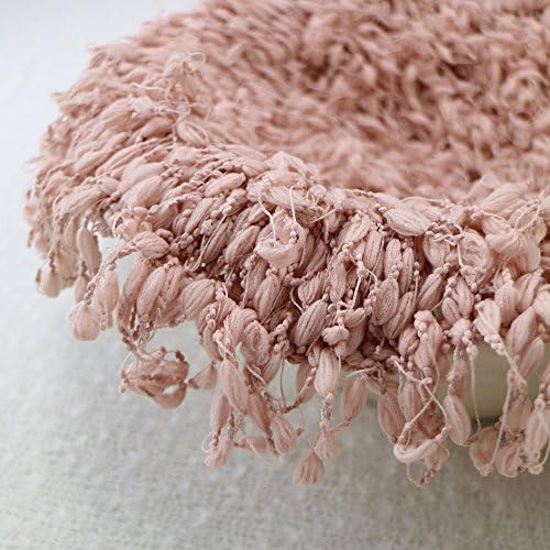D&J DON&JUDY Hand Crochet Round Blanket with Fringe Newborn Photography Props Newborn Photography Basket Stuffer Filler Mat - Image 4