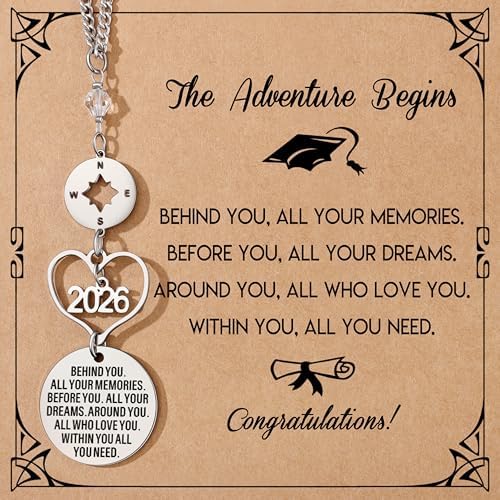 2026 Graduation Gifts, Rear View Mirror Accessories Car Decor by Yiyang